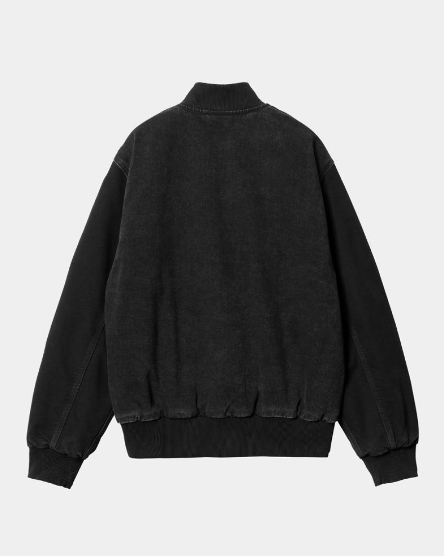 Maend Carhartt WIP | Paxon Bombefly | Sort / Sort (Stenvasket)