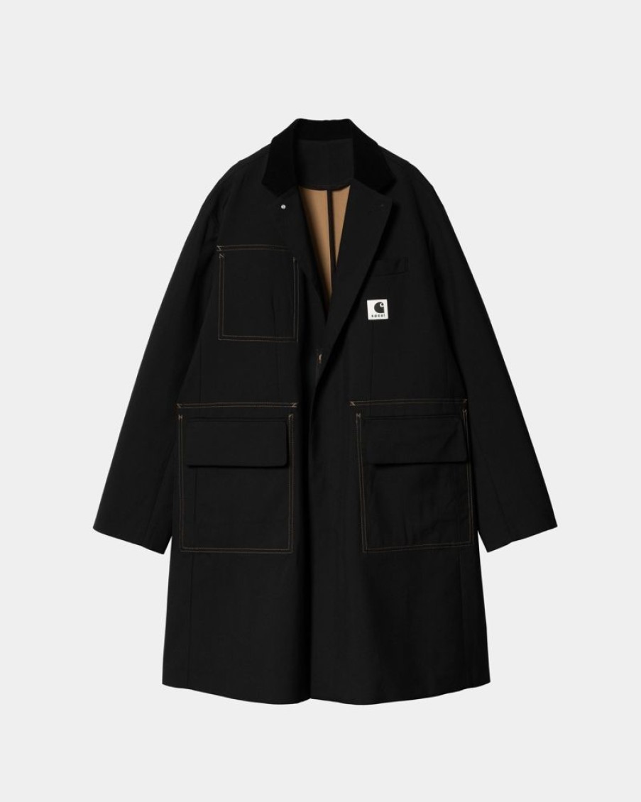 Maend Carhartt WIP | Sacai X Carhartt Wip Suiting Bonding Coat | Sort