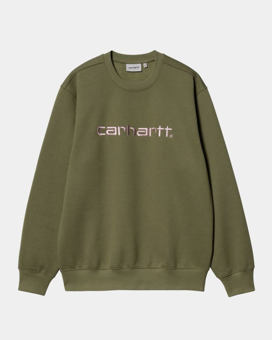 Maend Carhartt WIP | Carhartt Sweatshirt | Dundee / Glassy Pink