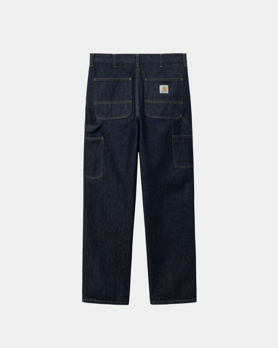 Maend Carhartt WIP | Single Knee Pant - Denim | Bla (Skyllet)