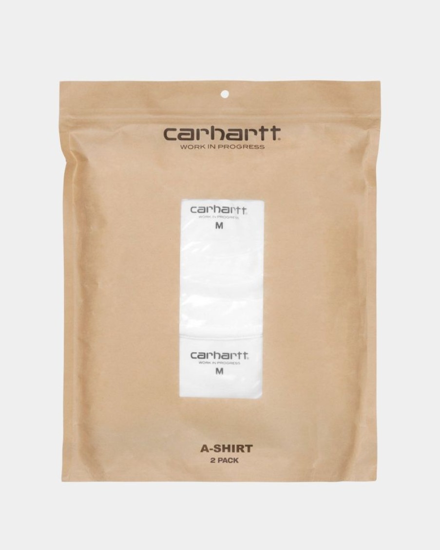 Maend Carhartt WIP | A-Skjorte (2-Pak) | Hvid + Hvid