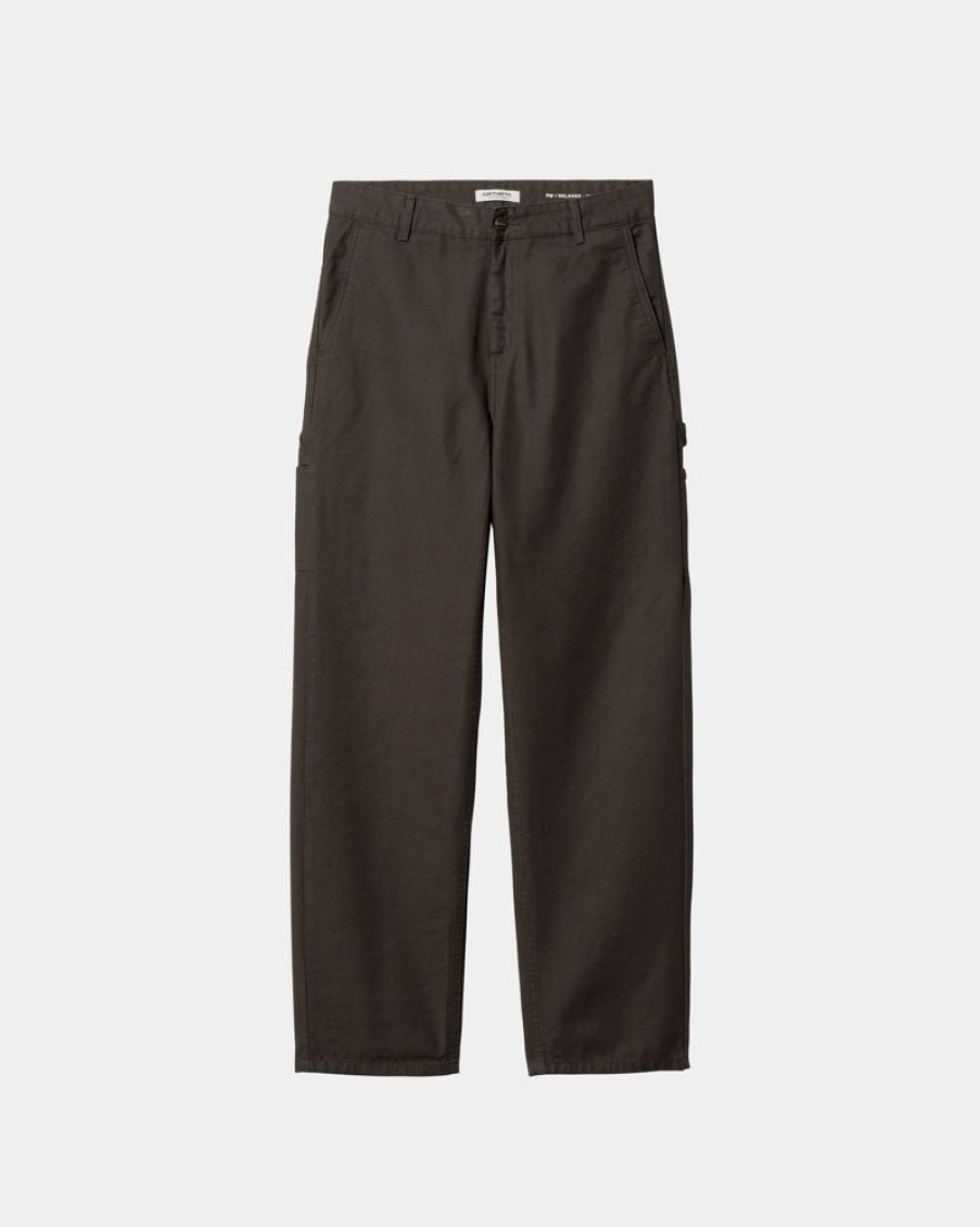 Kvinder Carhartt WIP | Pierce Pant Straight - Canvas | Tobak