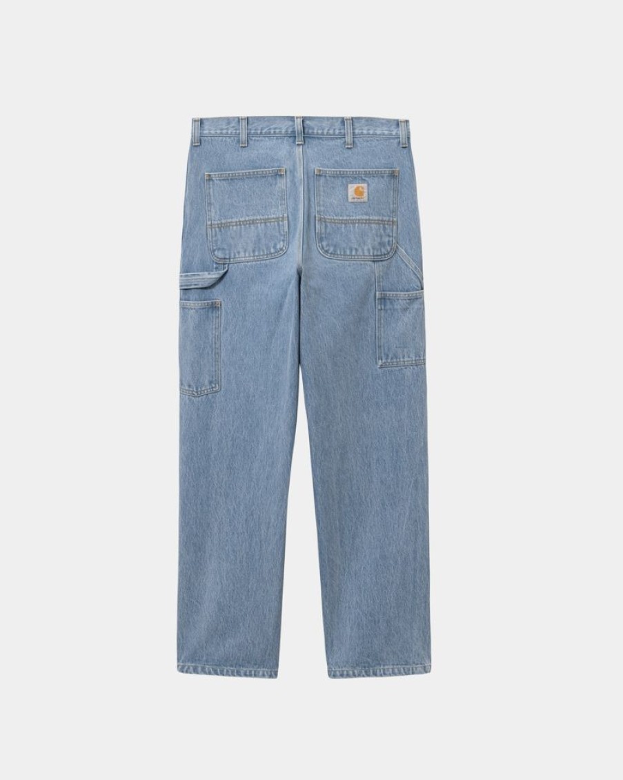 Maend Carhartt WIP | Single Knee Pant - Denim | Bla (Sten Bleget)