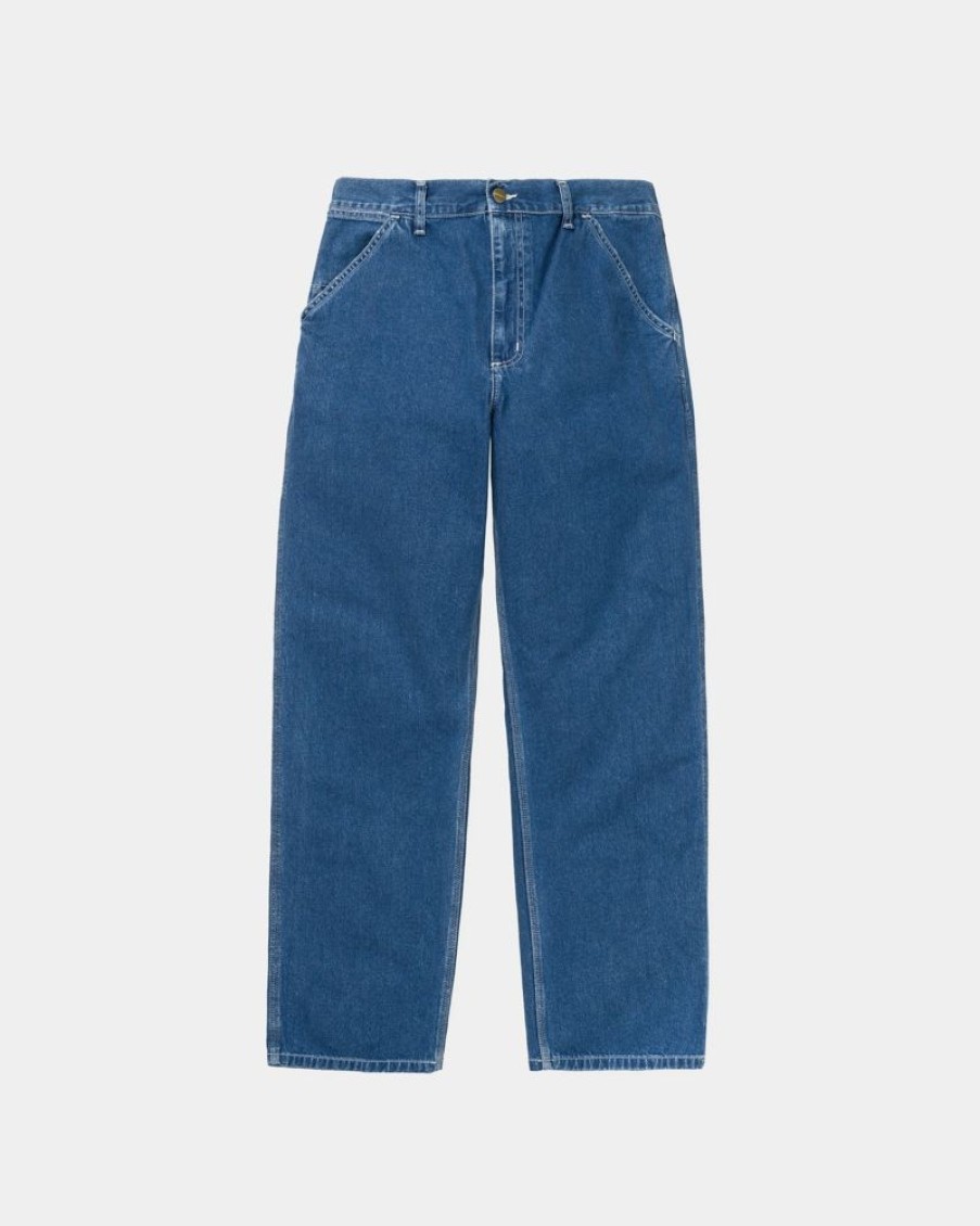 Maend Carhartt WIP | Simple Pant - Denim | Bla (Stenvasket)