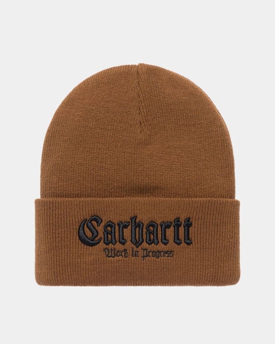 Tilbehor Carhartt WIP | Onyx Beanie | Hamilton Brun / Sort