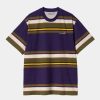 Maend Carhartt WIP | Morcom Stripe T-Shirt | Tyrian