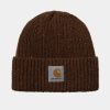 Maend Carhartt WIP | Anglistisk Beanie | Tamarind Plettet