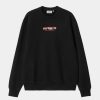 Maend Carhartt WIP | Ink Bleed Sweatshirt | Sort/Pink (Stenvasket)