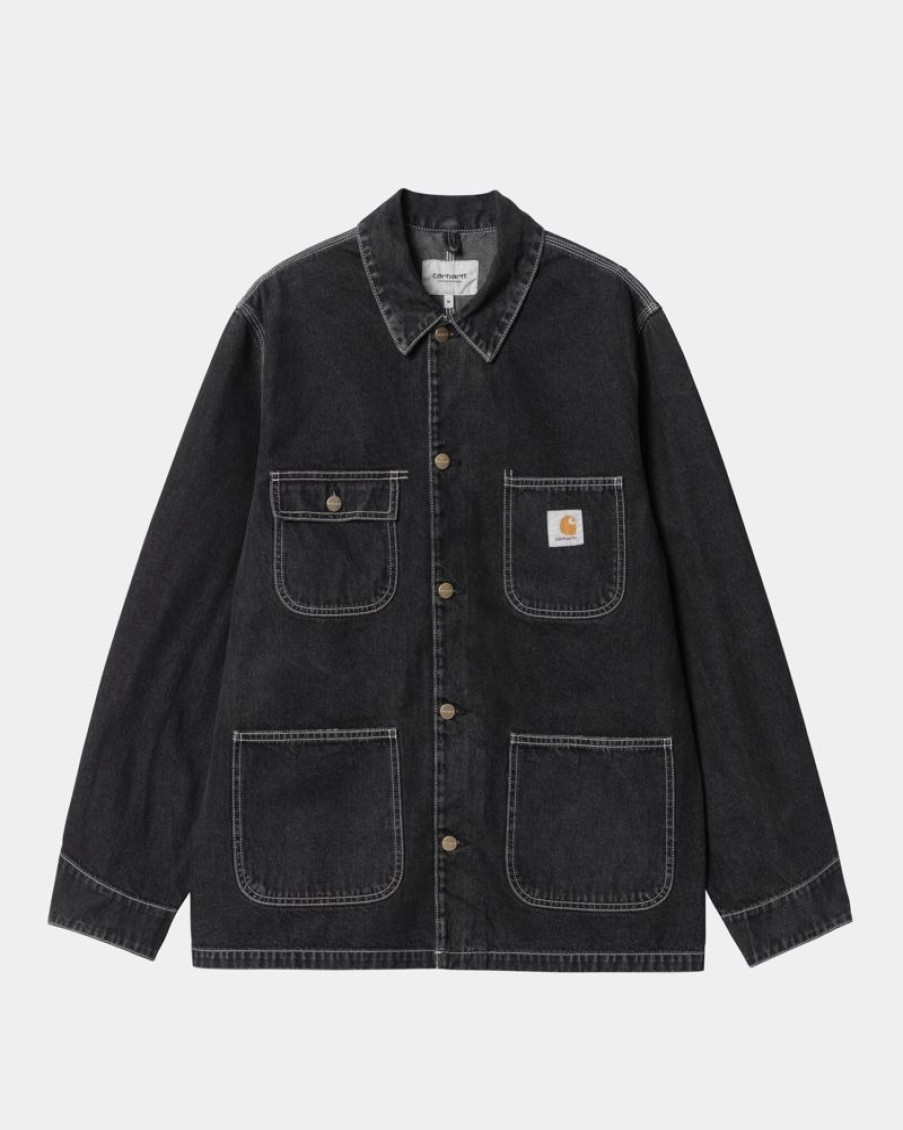 Maend Carhartt WIP | Og Chore Coat (Forar) | Sort (Stenvasket)