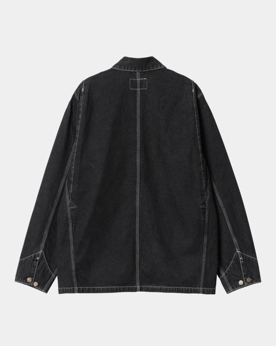 Maend Carhartt WIP | Og Chore Coat (Forar) | Sort (Stenvasket)