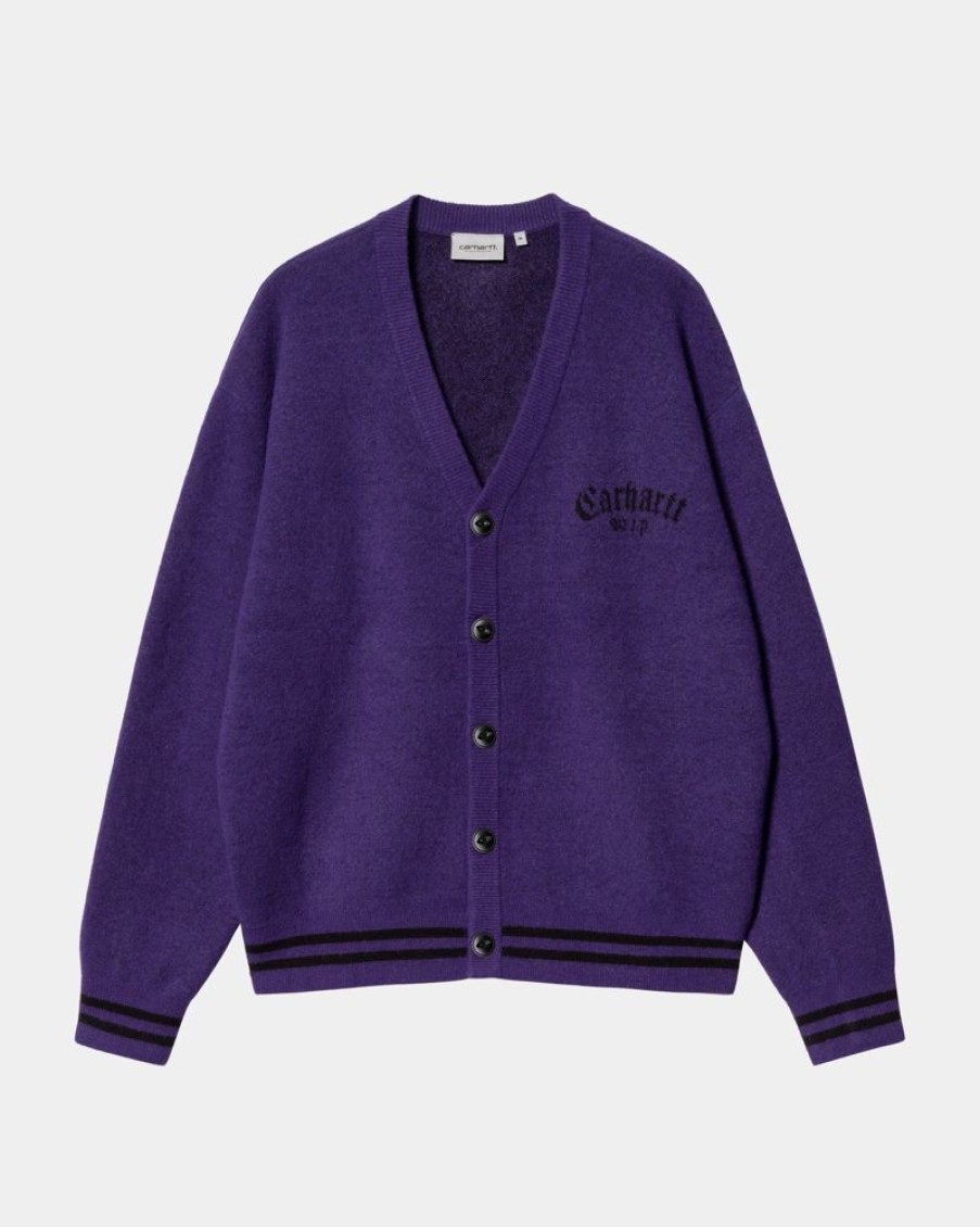 Maend Carhartt WIP | Onyx Cardigan | Tyrian / Sort