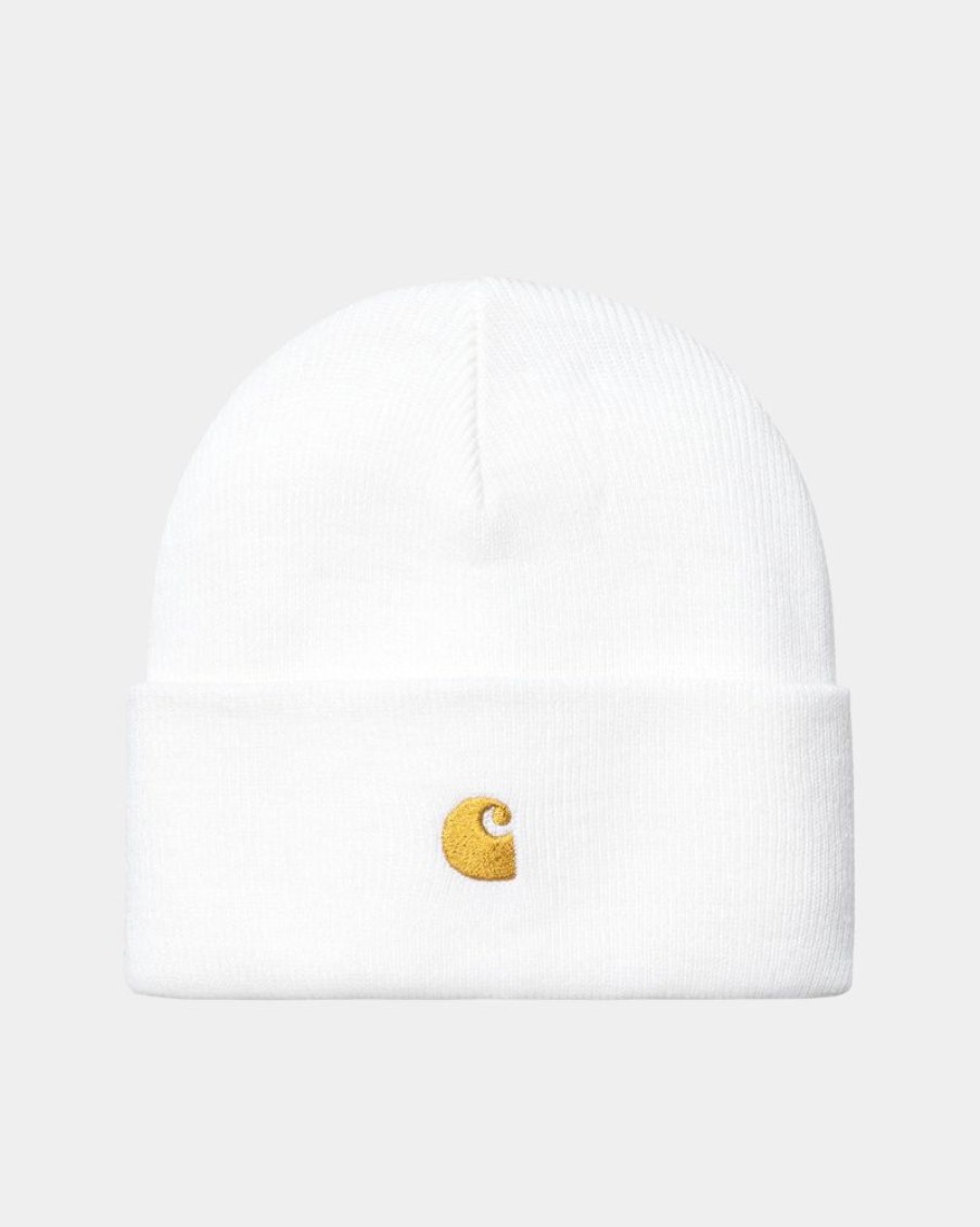 Maend Carhartt WIP | Chase Beanie | Hvid