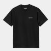 Kvinder Carhartt WIP | T-Shirt Med Tekstbroderi Til Kvinder | Sort