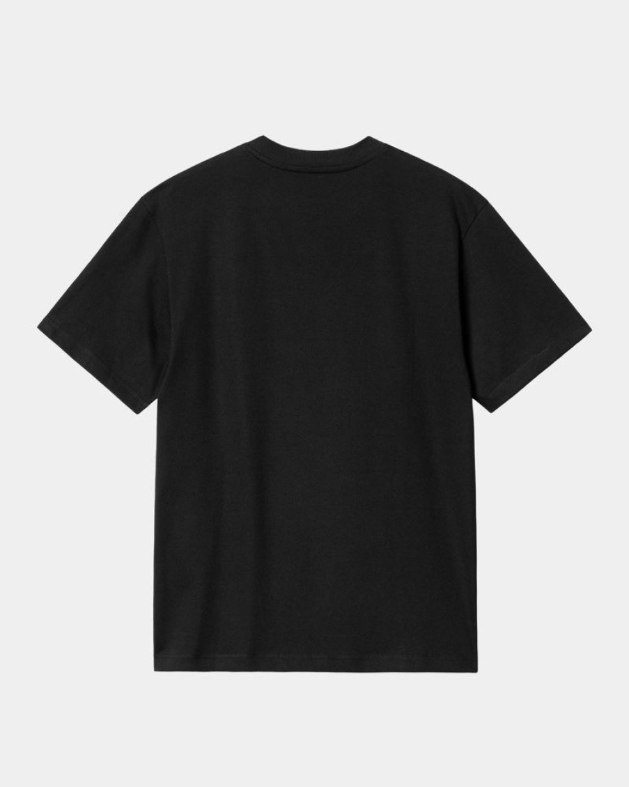 Kvinder Carhartt WIP | T-Shirt Med Tekstbroderi Til Kvinder | Sort