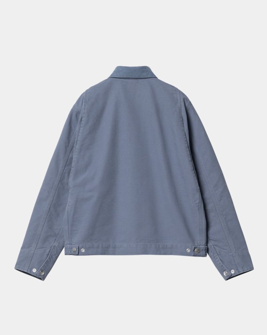 Kvinder Carhartt WIP | Og Detroit-Jakke Til Kvinder | Bay Blue / Bay Blue (Gammelt Laerred)