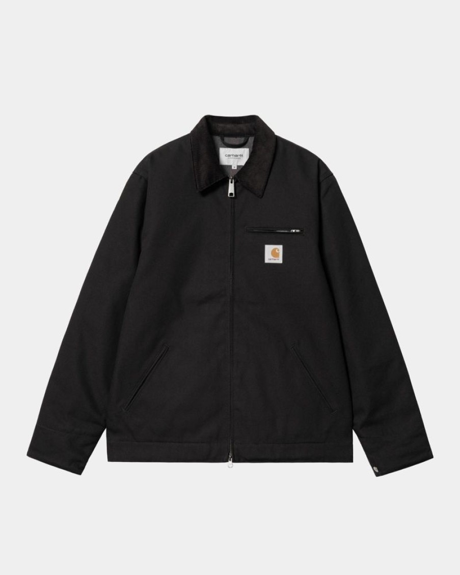 Maend Carhartt WIP | Detroit Jacket (Vinter) | Sort (Stiv)