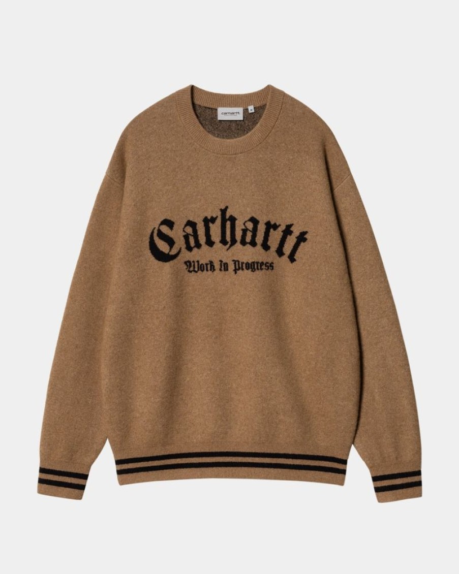 Maend Carhartt WIP | Onyx Sweater | Hamilton Brun / Sort