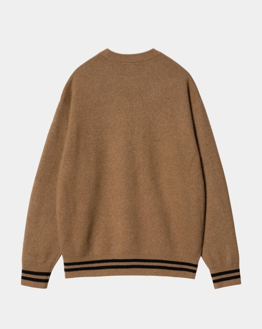 Maend Carhartt WIP | Onyx Sweater | Hamilton Brun / Sort