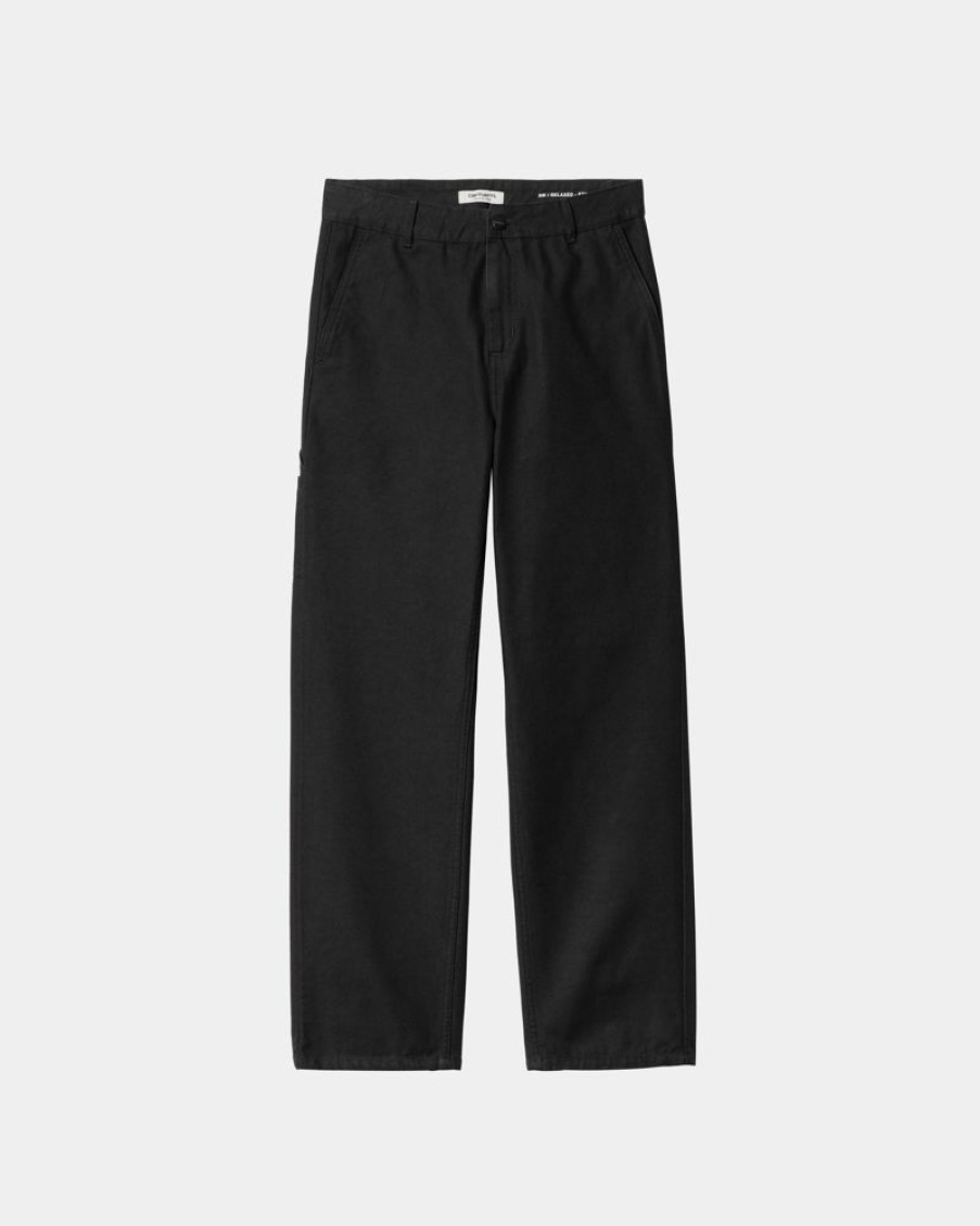 Kvinder Carhartt WIP | Pierce Pant Straight - Canvas | Sort