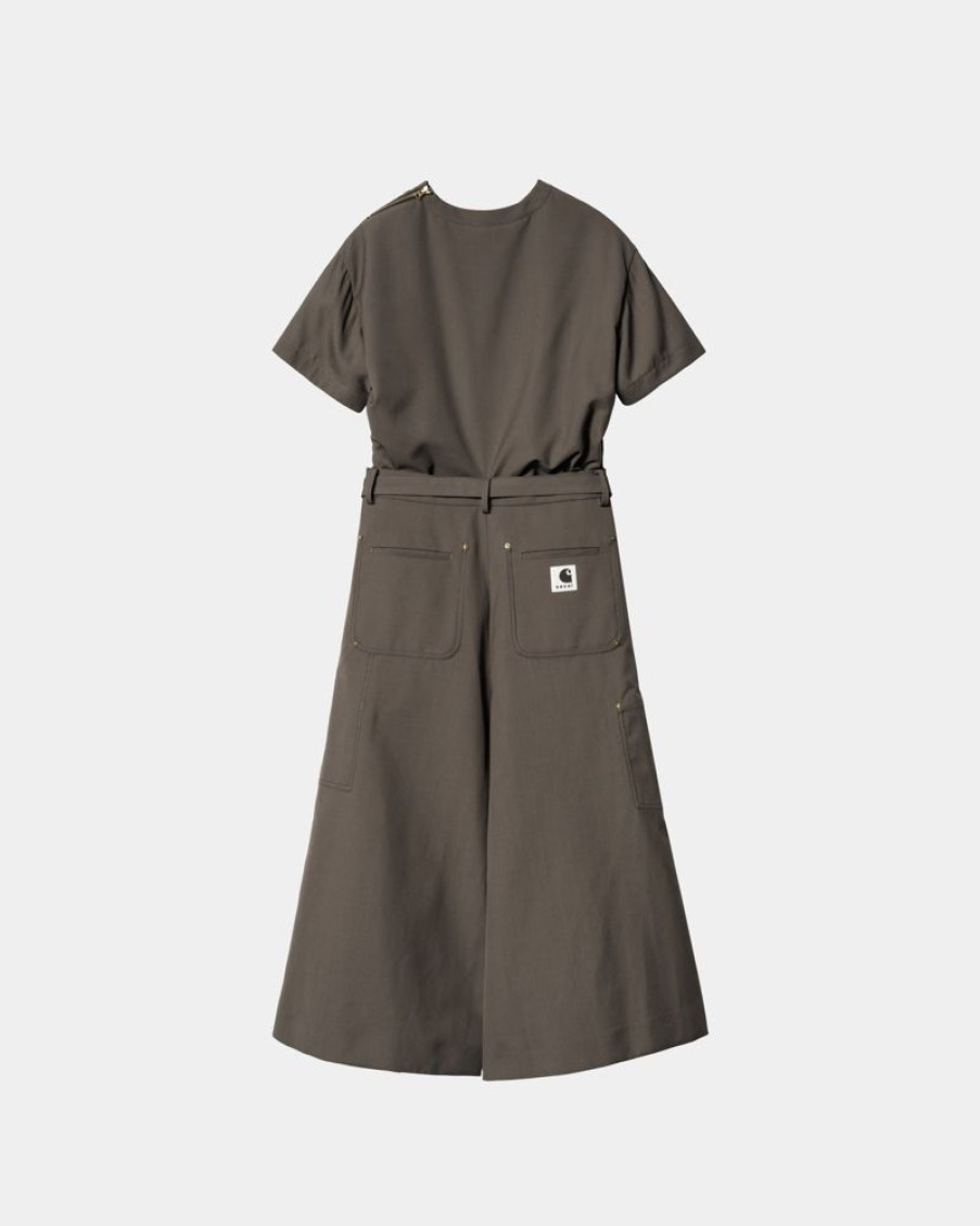 Kvinder Carhartt WIP | Sacai X Carhartt Wip Suiting Bonding Dress | Taupe