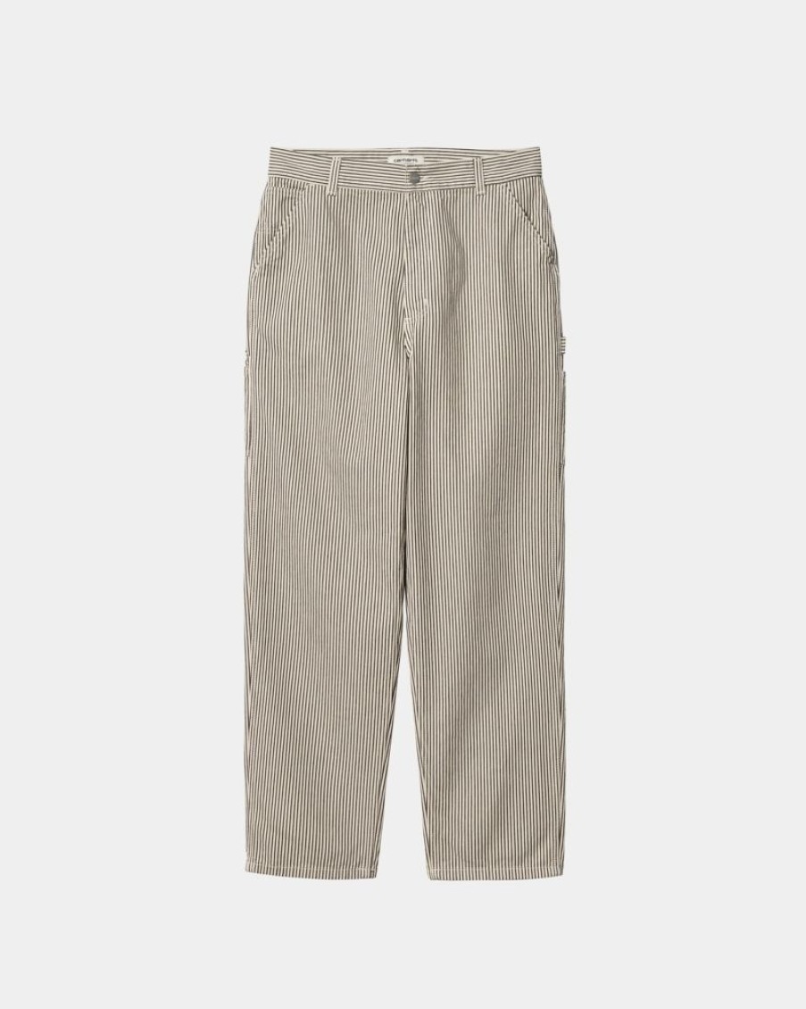 Kvinder Carhartt WIP | Haywood Stripe Single Knee Buks | Voks / Sort