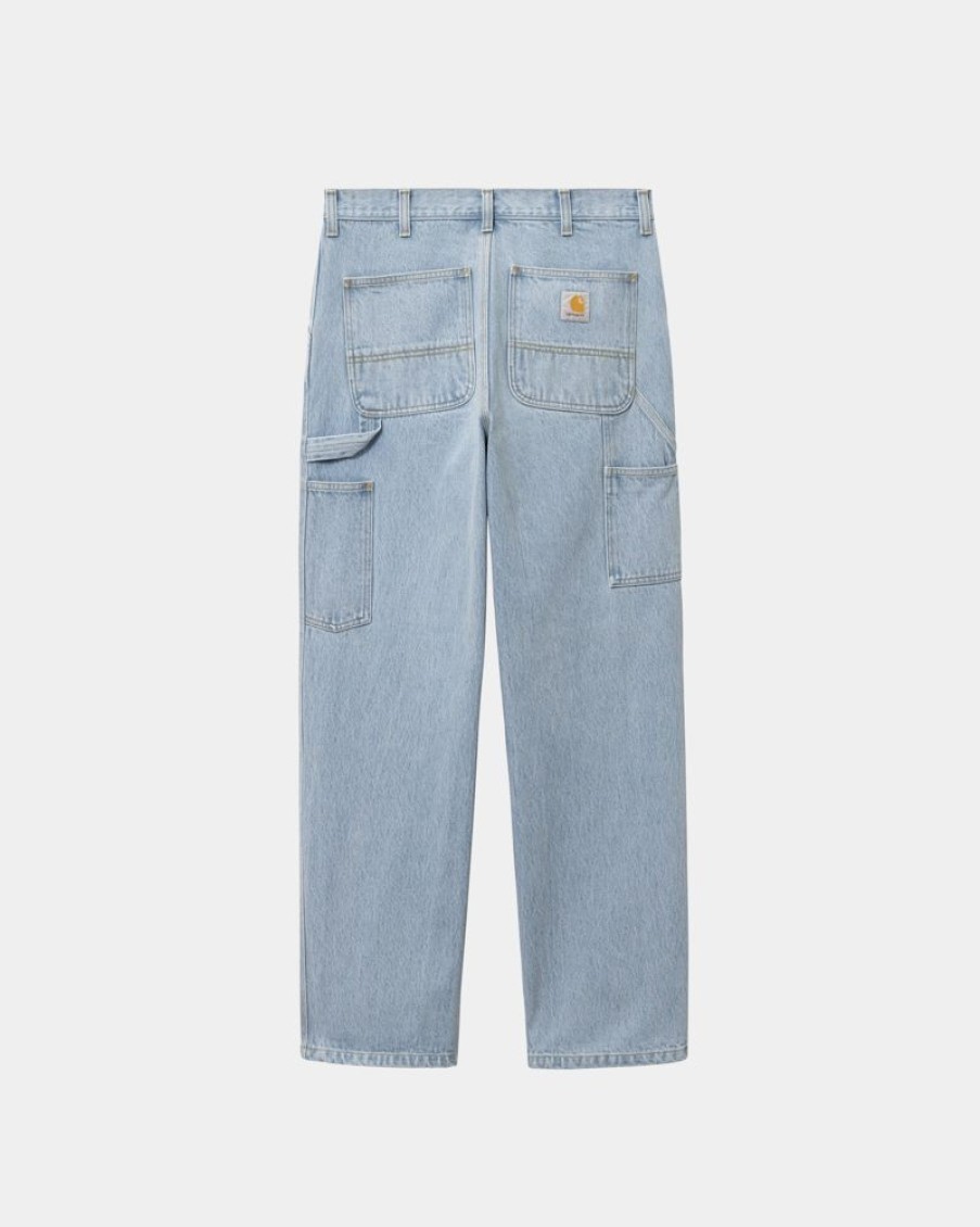 Maend Carhartt WIP | Single Knee Pant - Denim | Bla (Tung Sten Bleget)