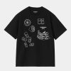 Kvinder Carhartt WIP | Dame Isis Maria Frokost T-Shirt | Sort Hvid