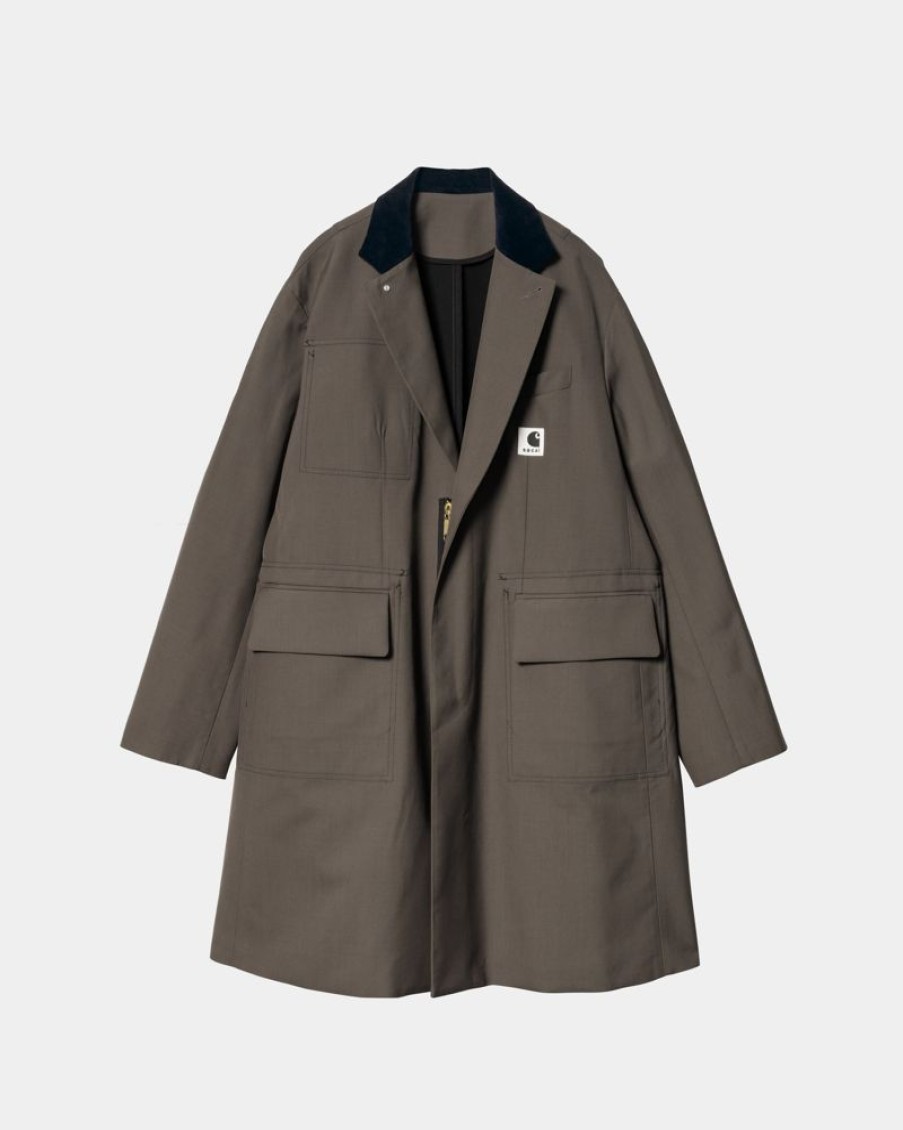 Maend Carhartt WIP | Sacai X Carhartt Wip Suiting Bonding Coat | Taupe