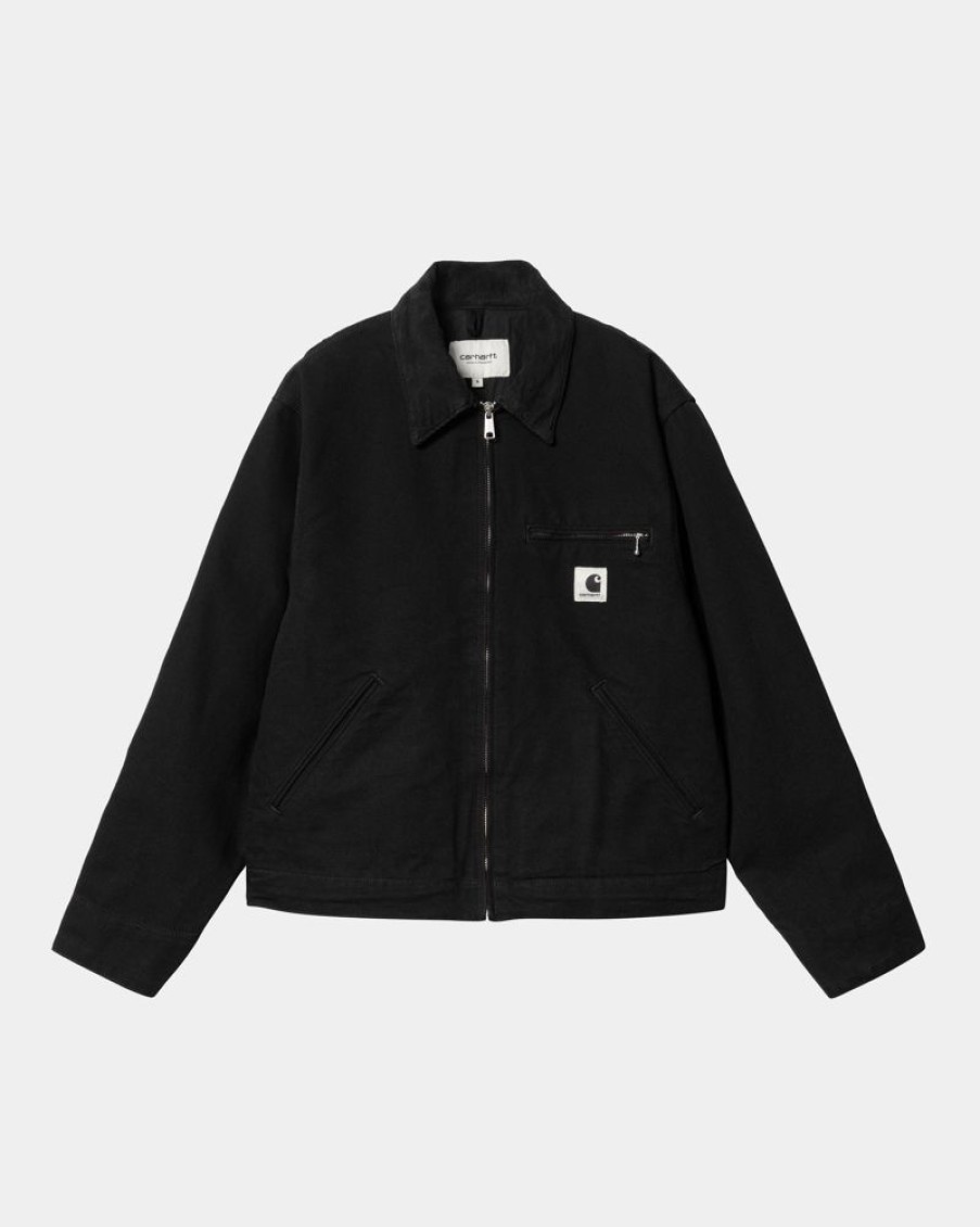 Kvinder Carhartt WIP | Og Detroit-Jakke Til Kvinder (Forar) | Sort