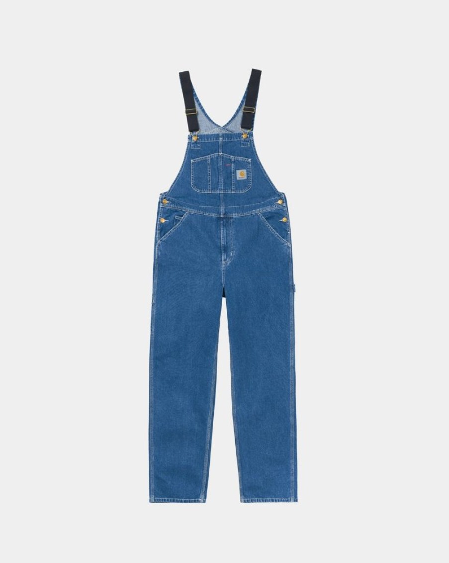 Maend Carhartt WIP | Bib Overall - Denim | Bla (Stenvasket)