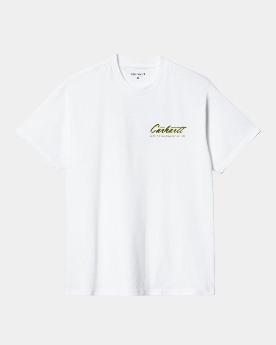 Maend Carhartt WIP | Gront Graes T-Shirt | Hvid