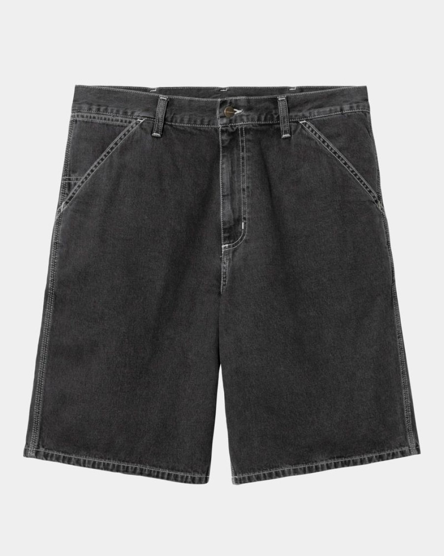 Maend Carhartt WIP | Simple Short - Denim | Sort (Heavy Stone Vask)