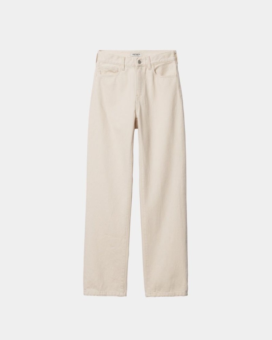 Kvinder Carhartt WIP | Noxon Pant - Twill | Naturlig (Stenvasket)