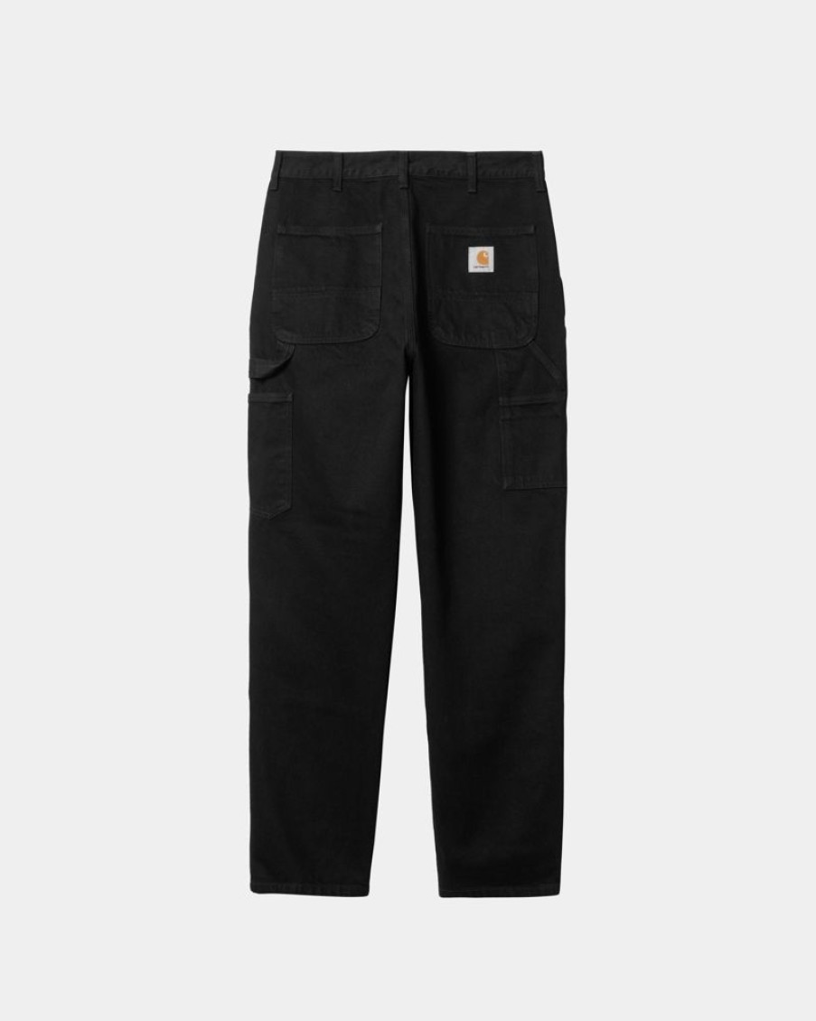 Maend Carhartt WIP | Dobbelt Knaebukser - Denim | Sort (Skyllet)