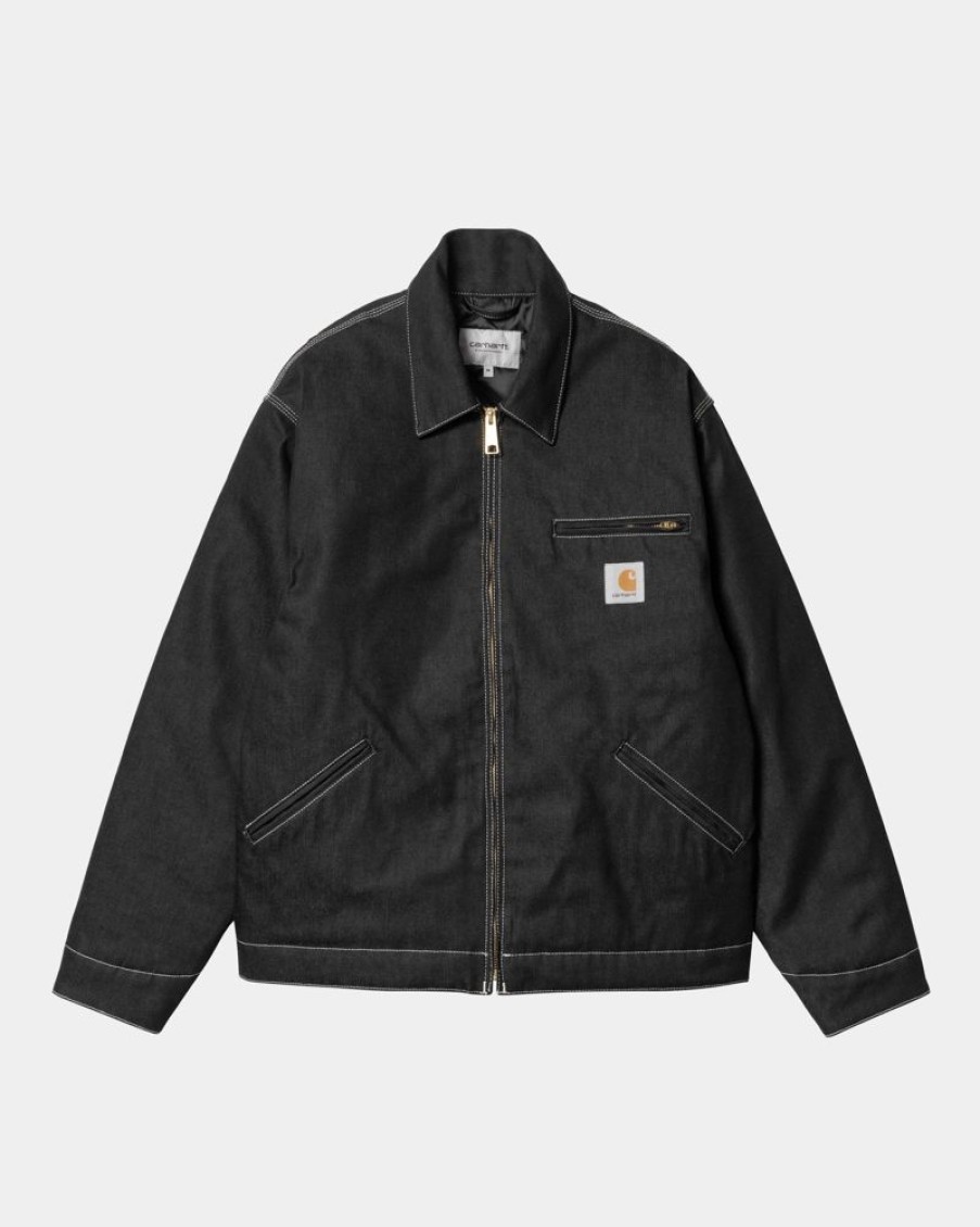 Maend Carhartt WIP | Og Detroit Jakke (Forar) | Sort (Stiv)