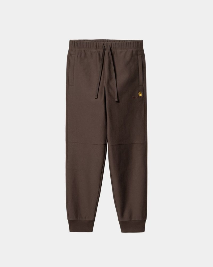 Maend Carhartt WIP | American Script Joggingbukser | Tobak