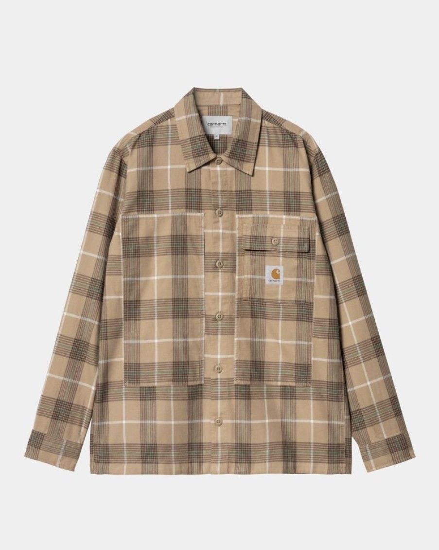 Maend Carhartt WIP | Hadley Ternet Skjorte | Laeder