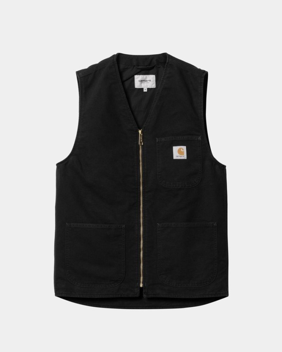 Maend Carhartt WIP | Arbor Vest | Sort (Aeldet Laerred)