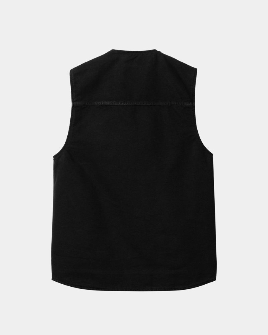 Maend Carhartt WIP | Arbor Vest | Sort (Aeldet Laerred)