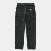 Maend Carhartt WIP | Single Knee Pant - Denim | Sort (Stenvasket)