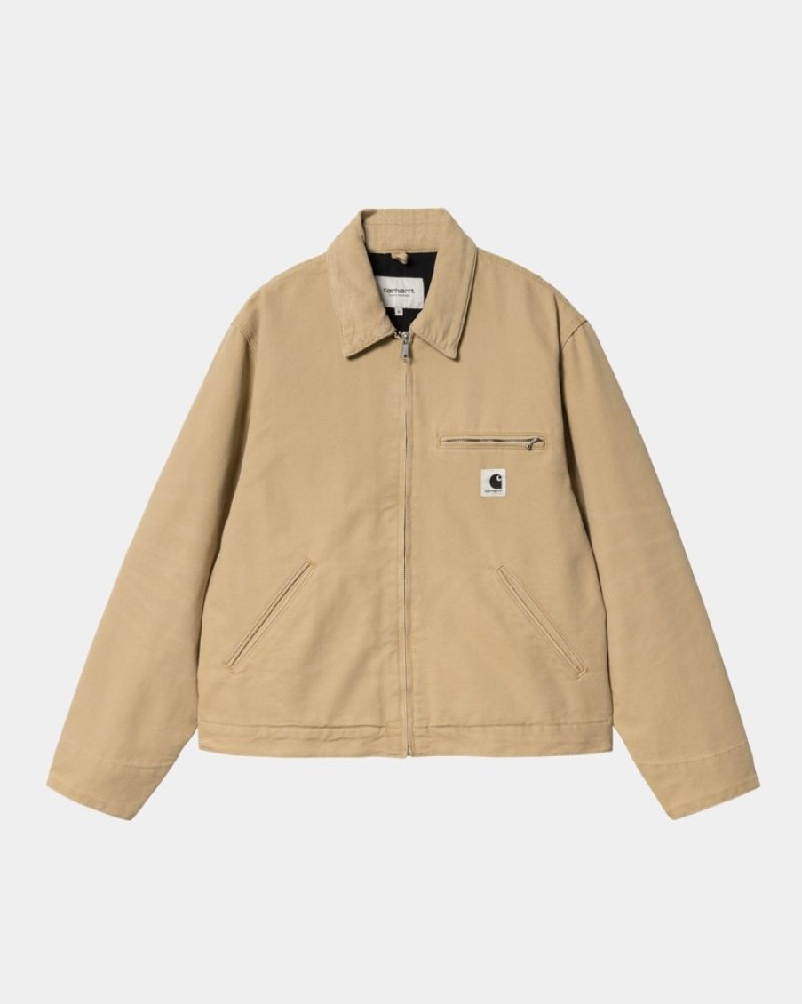 Kvinder Carhartt WIP | Og Detroit-Jakke Til Kvinder | Bourbon / Bourbon (Aeldret Laerred)