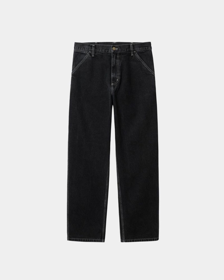 Maend Carhartt WIP | Simple Pant - Denim | Sort (Heavy Stone Vask)