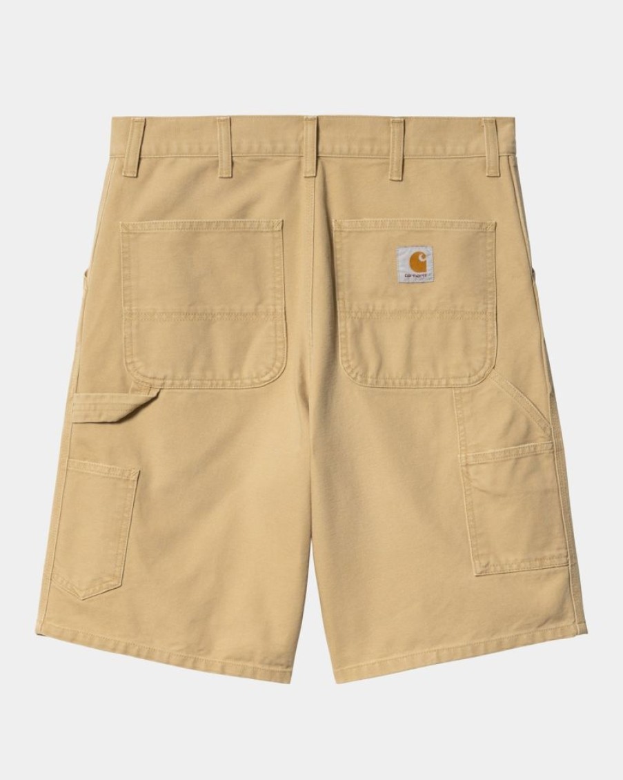 Maend Carhartt WIP | Enkelt Knae Kort | Bourbon (Aeldret Laerred)