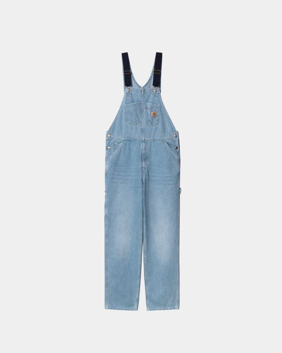 Maend Carhartt WIP | Bib Overall - Denim | Bla (Lys Aegte Vasket)