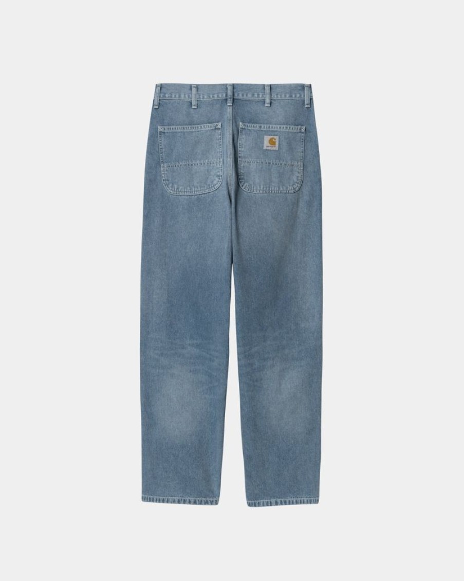 Maend Carhartt WIP | Simple Pant - Denim | Bla (Lys Aegte Vasket)