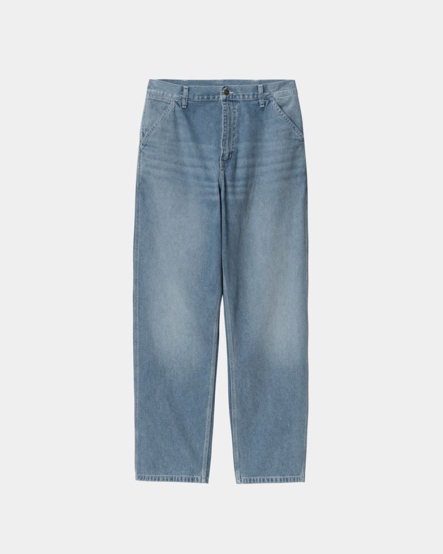 Maend Carhartt WIP | Simple Pant - Denim | Bla (Lys Aegte Vasket)