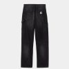 Kvinder Carhartt WIP | Pierce Pant Straight - Denim | Sort (Mork Brugt Vask)