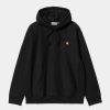 Maend Carhartt WIP | American Script Sweatshirt Med Haette | Sort